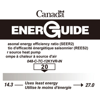 DELLA Vita Series 12000 BTU 20 SEER2 Mini Split Heat Pump AC - Up to 550 Sq.Ft.