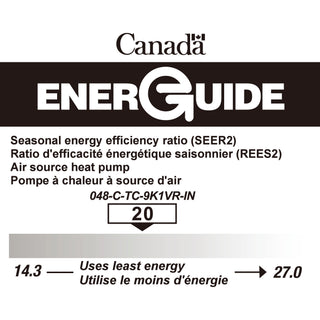 DELLA Vita Series 9000 BTU 20 SEER2 Mini Split Heat Pump AC - Up to 400 Sq.Ft.