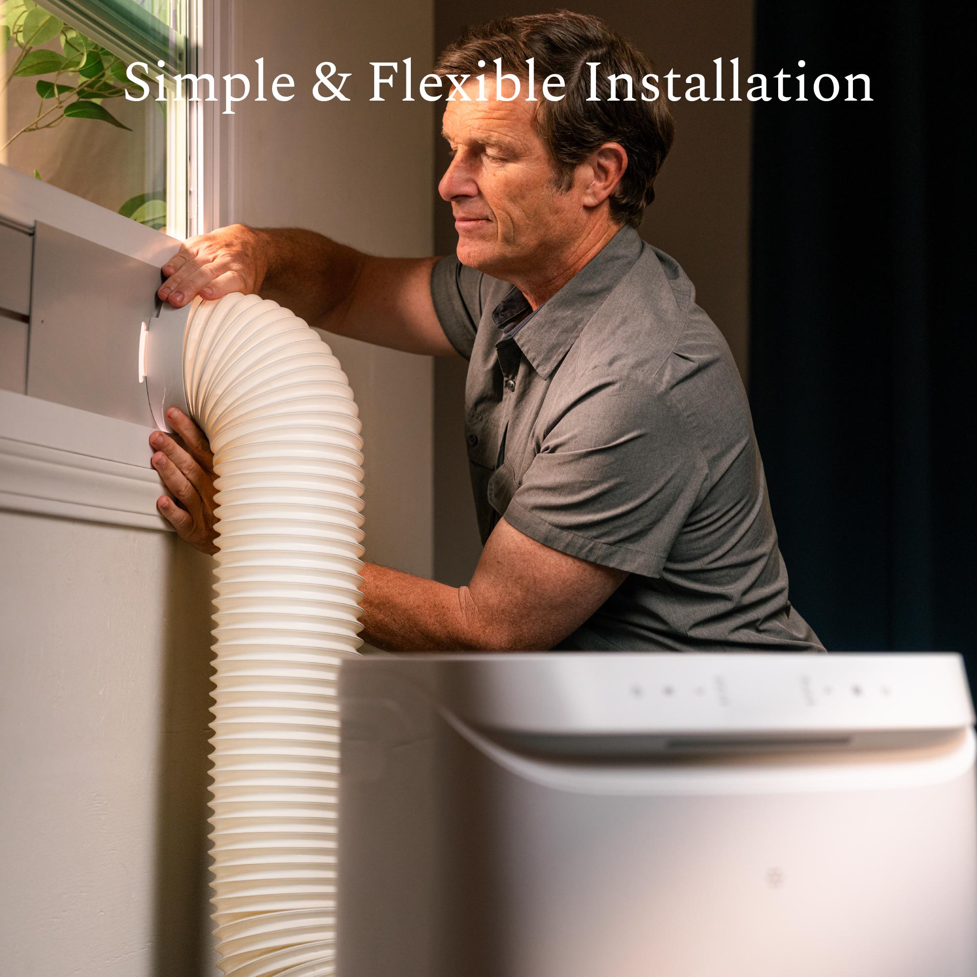 DELLA 14,000 BTU Drainage-Free Portable Air Conditioner for Rooms Up to 450 Sq. Ft.
